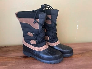 Sorel Eddie Bauer Women's Insulated Waterproof Boots Size 6 Made In Canada - Picture 1 of 14