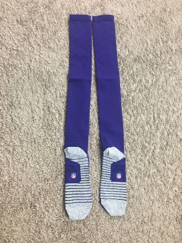 NIKE NFL MINNESOTA VIKINGS ELITE GRIP Football Team Issued Game Socks Size XXL Cover