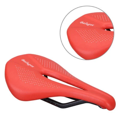 Sillín de bicicleta cómodo MTB bicicleta carretera asiento suave 240 x 143 mm cuero carbono EC90 Foto 1 de 4