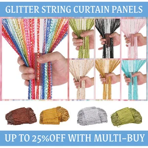 100cm X 200cm Decorative Door String Curtain Window Wall Panel Fringe Home Decor - Picture 1 of 110