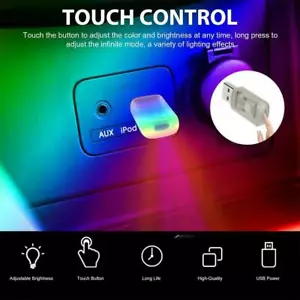 LED USB Światło wnętrza samochodu Neon Atmosfera Ambient USA Akcesoria Lampa Żarówka - Zdjęcie 1 z 12