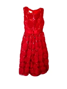 GOWN American Princess Sz 16 Girls Dress Red Christmas Layers READ DESCR - Picture 1 of 12