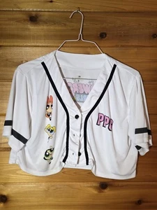 Maglia Vintage Cropped Top Powerpuff Ragazze M/L Anni 90 00 Blossom Bubbles Buttercup - Foto 1 di 5