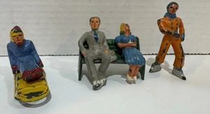 Vintage MCM Konvolut 6 Barclay & Manoil handbemalte Hohlguss Blei Figuren - Bild 1 von 9