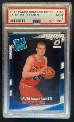 Donruss Optic Lauri Markkanen Rookie RC #159 Bulls PSA 9 2017-18 Foto 1 de 2