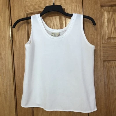 Camiseta sin mangas TravelSmith con detalle de ojales para mujer blanca talla S 8 usada en excelente estado Foto 1 de 4