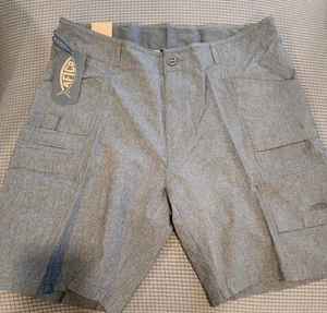 AFTCO Shorts Men's Size 36 Charcoal Aftech Fishing Ocean Sea Tackle - Picture 1 of 4