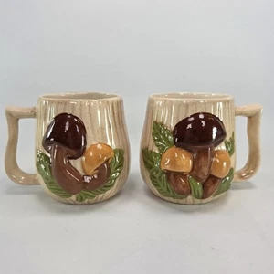 Vintage 70er Arnel’s Merry Mushroom Tassen 2er Set Kaffee Tee Tassen Made in USA - Bild 1 von 8