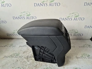 SEAT LEON MK3 2013-2017 FRONT CENTRAL CONSOLE BLACK LEATHER ARMREST - Picture 1 of 8