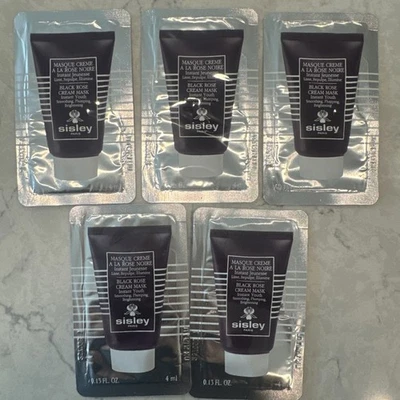 5 paquetes de muestra de mascarilla crema rosa negra Sisley - 4 ml/.13 oz ea. (Total 20ml) Foto 1 de 3