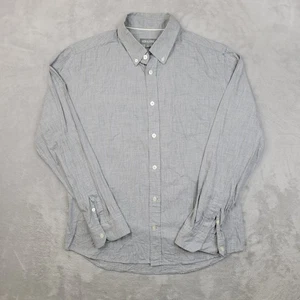 Ash Erie Shirt Mens Medium Gray Slim Fit Button Down Lightweight Dress Casual - Picture 1 of 8