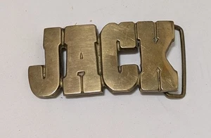 Fibbia per cintura vintage anni 70 in ottone massiccio con nome "Jack" - Foto 1 di 5