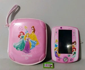 2013 LeapPad 2 Disney Princess Learning System Carrying Case 8 Cartridges WORKS - Picture 1 of 20