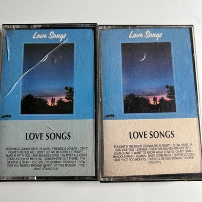 Love Songs – Vol. 1 & Vol. 2 Cassette Tape Set 1980s Various Artists Soft Rock - Image 1 of 2