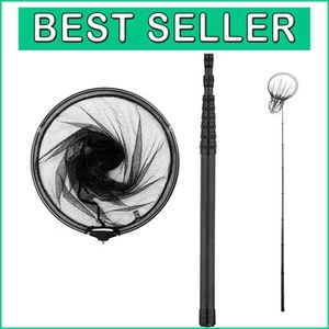 Compact 11.15ft Fishing Net - Telescoping Carbon Fiber Handle for Easy Access - Picture 1 of 9