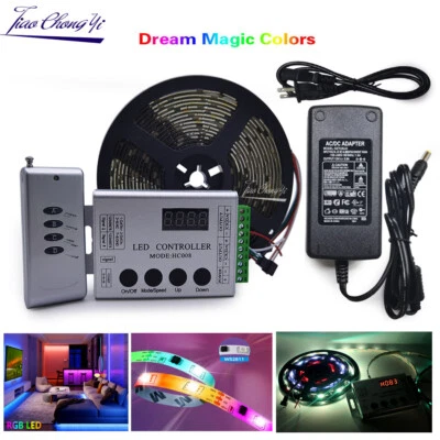 WS2811 IC RGB Dream full color LED strip +HC008 RF controller +12V POWER Kit - Image 1 of 4