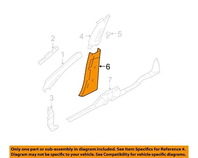 Tapicería interior Ford OEM 05-07 Five Hundred-Lwr Ctr Plr 5F9Z7424357AAA Foto 1 de 2