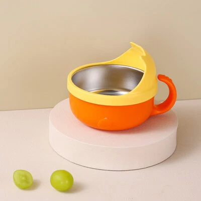 婴儿 316 不锈钢食物碗婴儿自助喂养训练碗套装 — 第 1/4 张图片