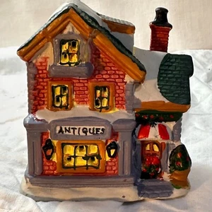 Vintage Greenrbier Ceramic International Christmas Village ANTIQUES SHOP P22 - Picture 1 of 12