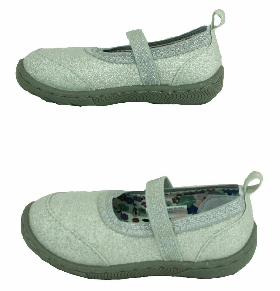 Garanimals Toddler Girls Silver Sparkling Mary Jane Casual Shoes Sneakers Size 3 - Image 1 of 1