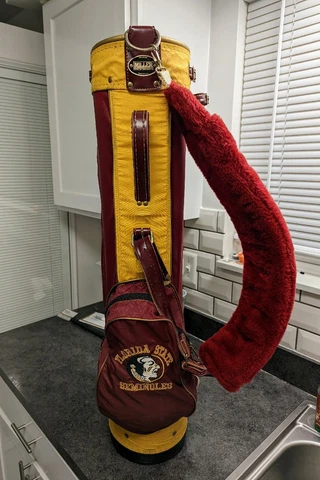 Florida State University Vintage MILLER Golf Clubs Bag ⛳️ FSU SEMINOLES 🏌️3-Way Cover