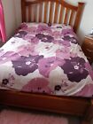Duvet cover set double bed size, plum, burgundy and pink