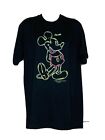 Vtg Sherrys Best Black And Neon Mickey Mouse Outline Florida T Shirt Sz Large