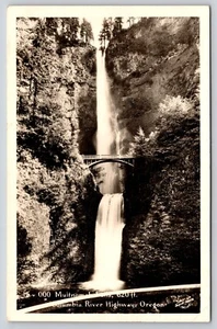 Postkarte RPPC Multnomah Falls Columbia River Highway Oregon Wasserfall - Bild 1 von 2