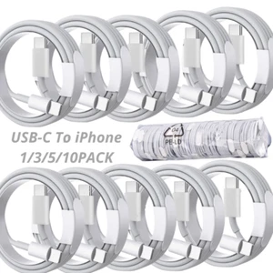 PD Fast Charger Cable USB Type C Charging Cord For iPhone 13 12 11 X XR X iPad - Picture 1 of 12