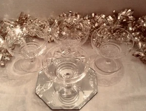 Stuart England Crystal Canterbury Dessert Drink Glasses 6 Ounce. Set 4 LOT 'B' - Picture 1 of 9