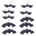 10pcs Halloween Rubber Hanging Bat Spooky Prank Toy for Party Favors