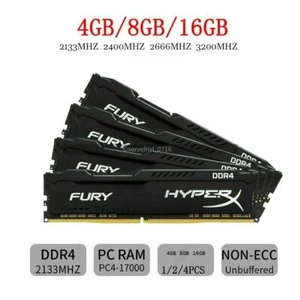 4 GB 8 GB 16 GB DDR4 2133 2400 2666 3200 MHz Desktop RAM DIMM 288-pin - Picture 1 of 8