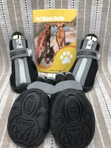 Qumy Pets Dog Shoe/ Boots for Small Dogs Size 3 Black With Non Slip Soles NEW - Picture 1 of 6