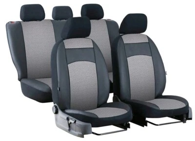 Fiat Panda 2012–2022 Tailored Seat Covers Full Set PU Leather FABRIC Foto 1 de 4