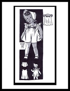 Vestido Patrón de Costura Frock Pantalones Deslizantes NIÑA Niño Talla ~1~ Marion Martin #9187 - Imagen 1 de 3