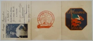 TRIESTE LA GIOVANE ITALIA TESSERA MOVIMENTO POLITICO ANNO 1920 - Imagen 1 de 2