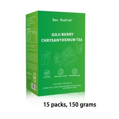 BEN HUATUO Goji Berry Chrysanthemum Tea natural blend of eight herbal ingredients 15Packs