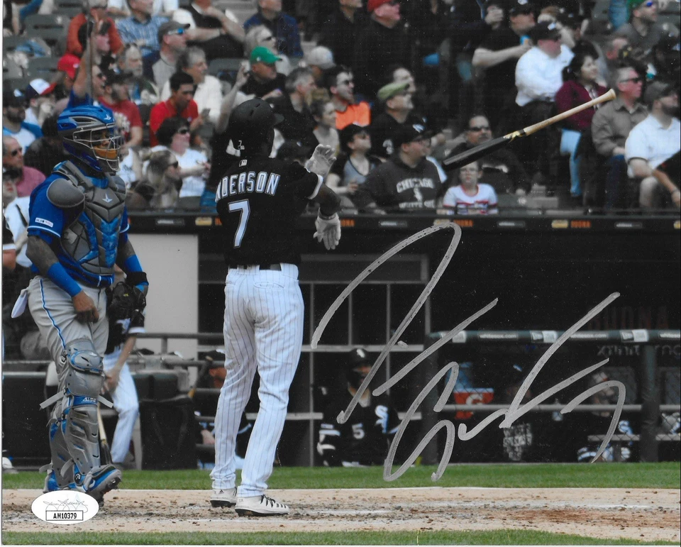 CHICAGO WHITE SOX TIM ANDERSON SIGNED 8x10 JSA COA MLB BAT FLIP AUTOGRAPH - Image 1 of 1