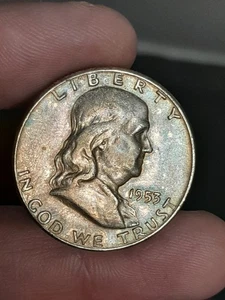 1953-P Franklin Half Dollar #2 Toned - Picture 1 of 5
