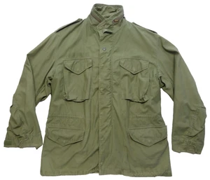 M-65 L-Long Military Field Jacket Coat Vietnam M65 Drab OG-107 Sateen 60s 70s - Picture 1 of 24