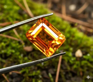 Padparadscha Sapphire 4.85 CT Emerald Cut Certified Loose Gemstone - Picture 1 of 7