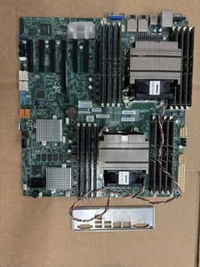 Supermicro X10DRH-CT Intel LGA2011 ATX Motherboard 2 Xeon E5-2640 V4 256G Memory - Picture 1 of 4