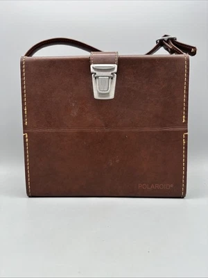 Estuche de transporte vintage de cuero duro para cámara terrestre Polaroid SX-70 Foto 1 de 4