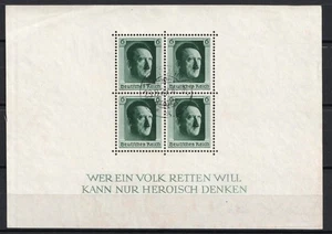 Hoja de recuerdo Alemania del Tercer Reich 1937 Mi.Bl. Matasellos Raguhn 7 CV $20 - Imagen 1 de 1