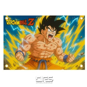 Dragon Ball Z Saiyan GOKU Poster Display Flag gym Room Decor Canvas motivation - Picture 1 of 2