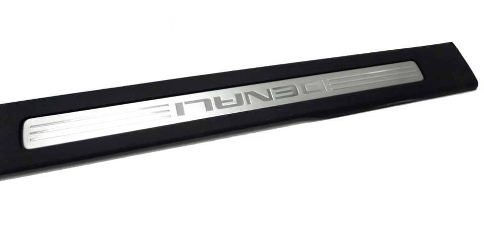 Front Door Sill Plate Driver Side Black GMC Denali Script GMC Sierra 1500 Yukon - Image 1 of 4