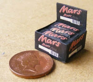 Dolls House Sweet Packets Display Box Of Mars 1:12 Scale Miniature Shop tumdee - Picture 1 of 6