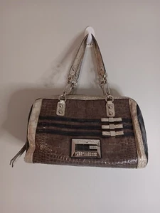 Guess Faux Leather Scatchel Bag Crocodile Print - Picture 1 of 5