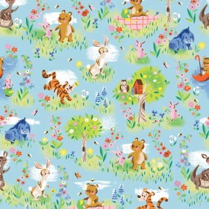 Riley Blake 100 Aker Woods Main Sky Blue Winnie the Pooh Stoff von Jill Howarth - Bild 1 von 2