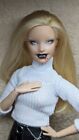 ooak vampire barbie custom repainted doll in outfit standart yoga body blonde